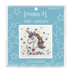 MAKE IT Mini Cross Stitch Kit - Unicorn