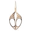 KLASSE SCISSORS - Scissors Embroidery Scroll - 4.25in  - elegant oval half gold