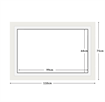 DIAMOND DOTZ - Aperture:99 X 64Cm White/White - inside frame:110 x 75cm