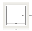 DIAMOND DOTZ - Aperture:84X 99Cm White/White - inside frame:95 x 110cm