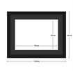 DIAMOND DOTZ - Aperture:99 X 49Cm Black/Black - inside frame:110 x 60cm