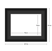 DIAMOND DOTZ - Aperture:96 X 76Cm Black/Blackinside frame:107 x 87cm