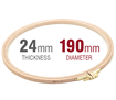 Embroidery Hoop - Wooden Screwed 24mm beechwood 7.5"/190mm