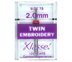 Klasse' - Twin Embroidery Size 75 - 2.0mm Machine Needles - Pink