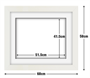 White Frame with White Mat Board DDF11.W515X415MW