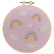 MAKE IT Embroidery Kit 15cm -  CLOUDS & RAINBOWS