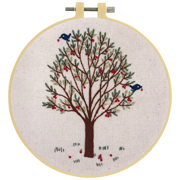 MAKE IT Embroidery Kit 15cm -  BIRDS IN TREES