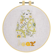 MAKE IT Embroidery Kit 15cm -  FLORAL BEAR