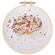 MAKE IT Embroidery Kit 15cm -  FLORAL HEDGEHOG