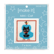 MAKE IT Mini Cross Stitch Kit - Cat