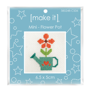 MAKE IT Mini Cross Stitch Kit - Flower Pot