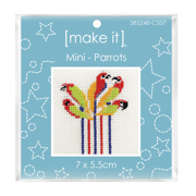MAKE IT Mini Cross Stitch Kit - Parrots
