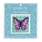 MAKE IT Mini Cross Stitch Kit - Butterfly
