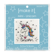 MAKE IT Mini Cross Stitch Kit - Unicorn