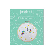 MAKE IT Cross Stitch Kit 10cm - Rainbow Unicorn