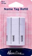 HEMLINE HANGSELL - Name Tag Kit with 36 Printed Iron-On Tags 