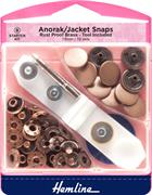 HEMLINE HANGSELL - Jacket Snaps 10 Sets - bronze