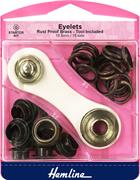HEMLINE HANGSELL - Eyelets 10.5mm 15 Pcs - bronze