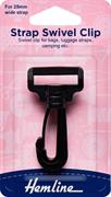 HEMLINE HANGSELL - Swivel Clip 25mm - black