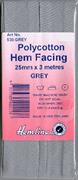HEMLINE HANGSELL - Bias Hem Facing 25mm x 3m - grey