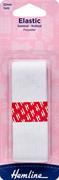 HEMLINE HANGSELL - Elastic  Knitted 32mm x 1m - white