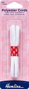 HEMLINE HANGSELL - Cord Polyester 6mm x 1.5m - white
