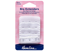 Bra Back Expander Extender 50mm - 3 Hook - white