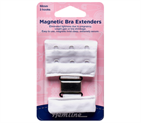 Bra Back Magnetic Expander Extender 50mm - 3 Hook - white