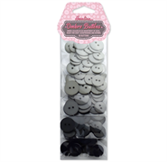 HEMLINE OMBRE BUTTONS QTY 90 GREY