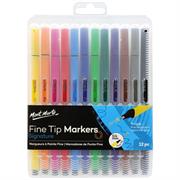 Mont Marte - Fine Tip Markers 12pc Tri Grip in Case