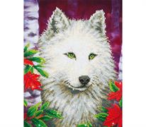 DIAMOND DOTZ - White Wolf - 35.5 x 45.72cm (14 x 18in)