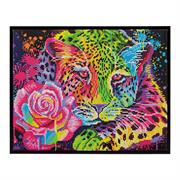 DIAMOND DOTZ - Neon Rainbow Leopard - 35 x 45cm