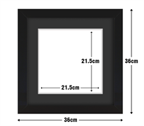 Frame with Framing Mat Board DDF18.B215X215MB