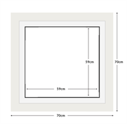 DIAMOND DOTZ - Aperture:59 X 59Cm White/White