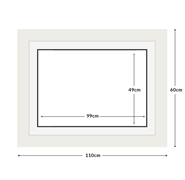 DIAMOND DOTZ - Aperture:99 X 49Cm White/White