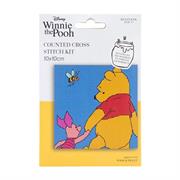 Disney Counted Cross Stitch Kit 10 x 10cm - Pooh & Piglet