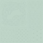 Sashiko Panel - Linen/Cotton 137 x 50cm Traditional Design Cloud