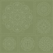 Sashiko Panel - Linen/Cotton 137 x 50cm Mandala Jungle Nights