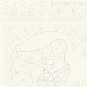 Sashiko Panel - Linen/Cotton 137 x 50cm Fauna Natural