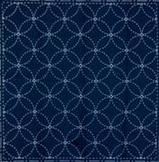 DARUMA - Sashiko Printed Cloth Blue- Wineglass