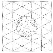 DARUMA - Sashiko Printed Cloth White - Diamonds & Flowers