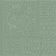 Sashiko Panel - Linen/Cotton 137 x 50cm Botanical Kentucky