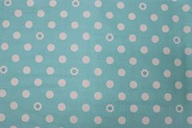 Riley Blake Printed Cotton - Vintage Spots Aqua 112cm