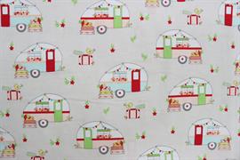 Riley Blake Printed Cotton - Cute Caravans Gray 112cm