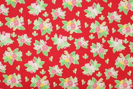 Riley Blake Printed Cotton - Vintage Garden Red 112cm