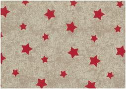 Christmas Linen Look Fabric 140cm - Stars - Grey