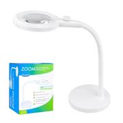 LED Desk Lamp with 3 x Magnifier 90mm White