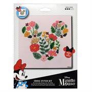 SEW EASY NEEDLECRAFT -  25cm x 25cm No Count Cross Stitch Kit - Minnie Garden