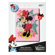 SEW EASY NEEDLECRAFT - 25cm x 35cm No Count Cross Stitch Kit - Minnie Foliage