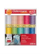 GUTERMANN Thread Set Sew All 100m - 10 reels - Pastels